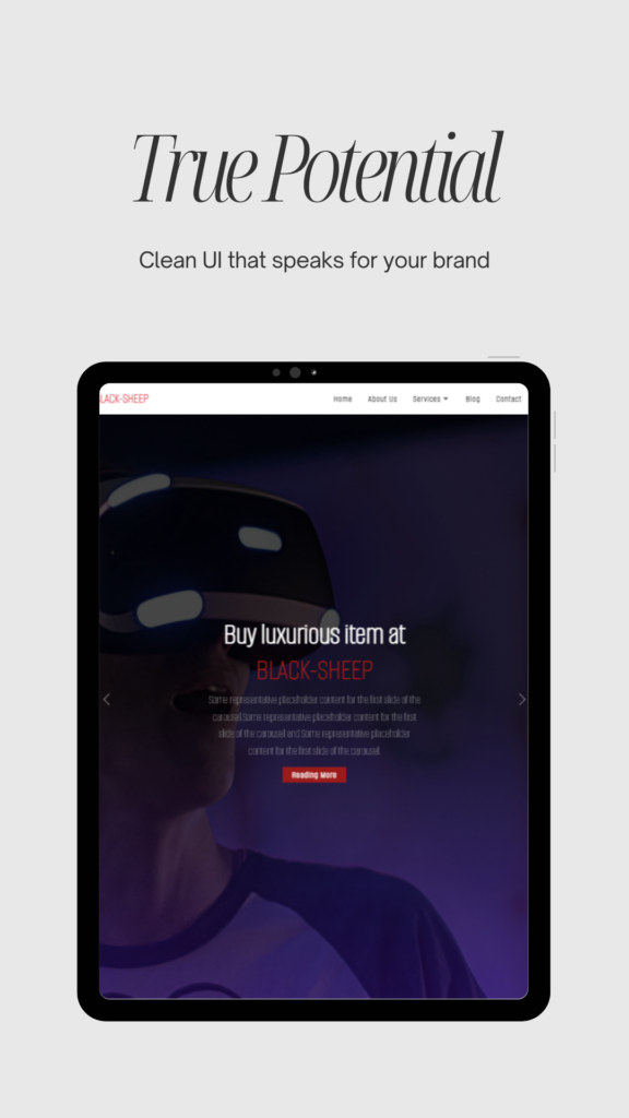 Blacksheep ui Website Design