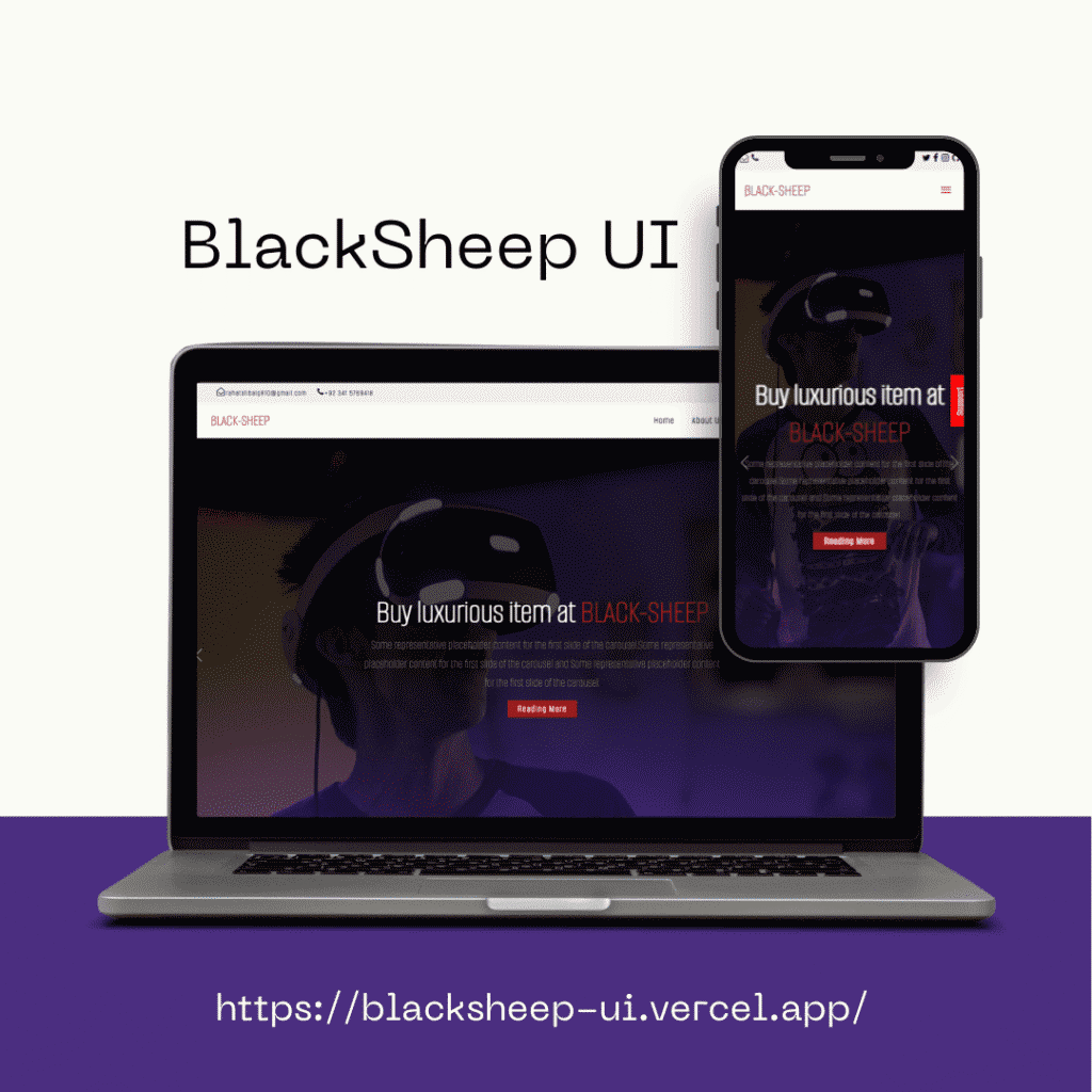 BlackSheep UI Website Design