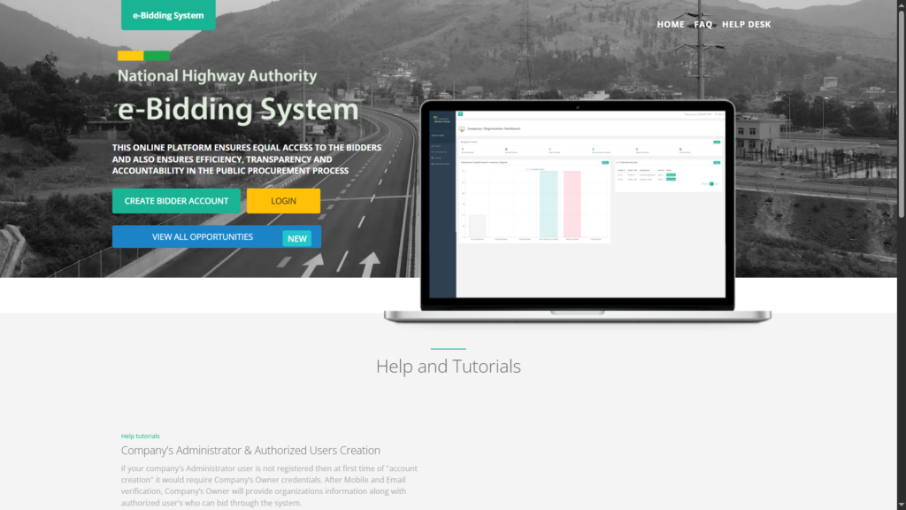 NHA E-Bidding Portal