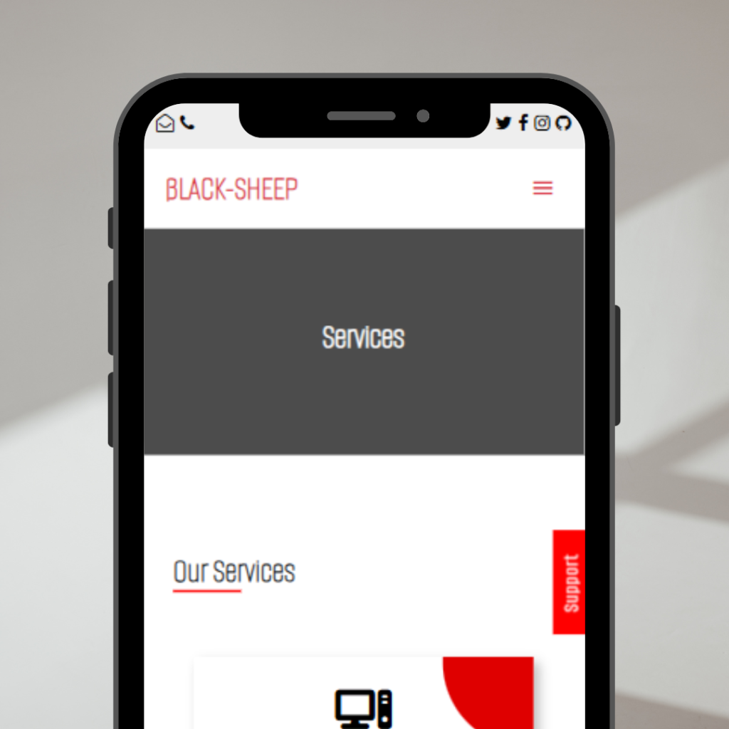 Blacksheep ui Website Design