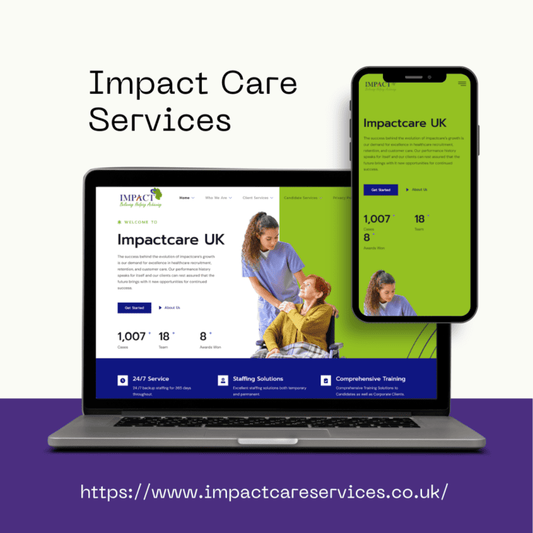 impact care services Website Design